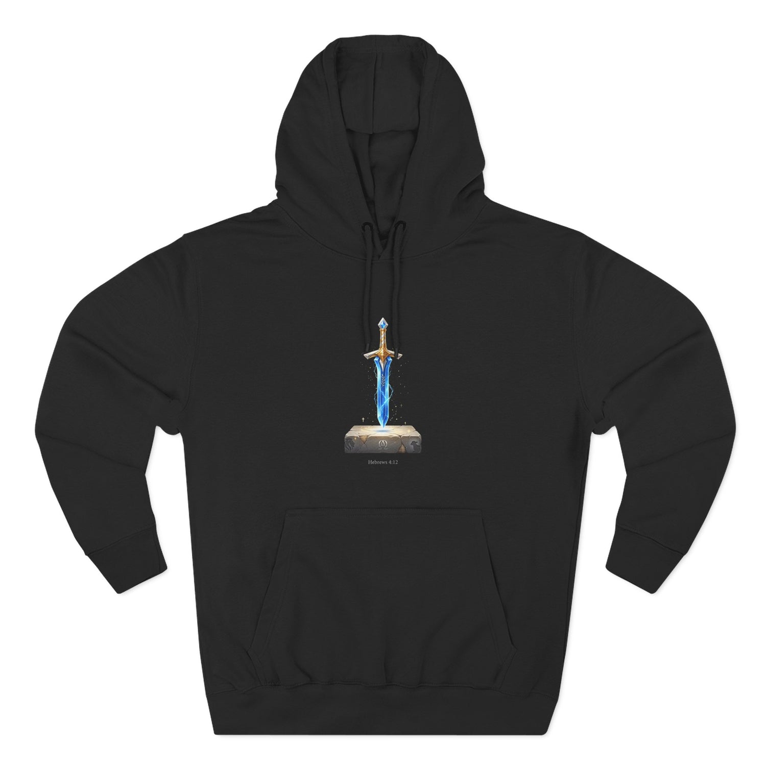 "Hebrews 4:12" Sword Graphic Pullover Hoodie — Unisex Fleece Sweatshirt