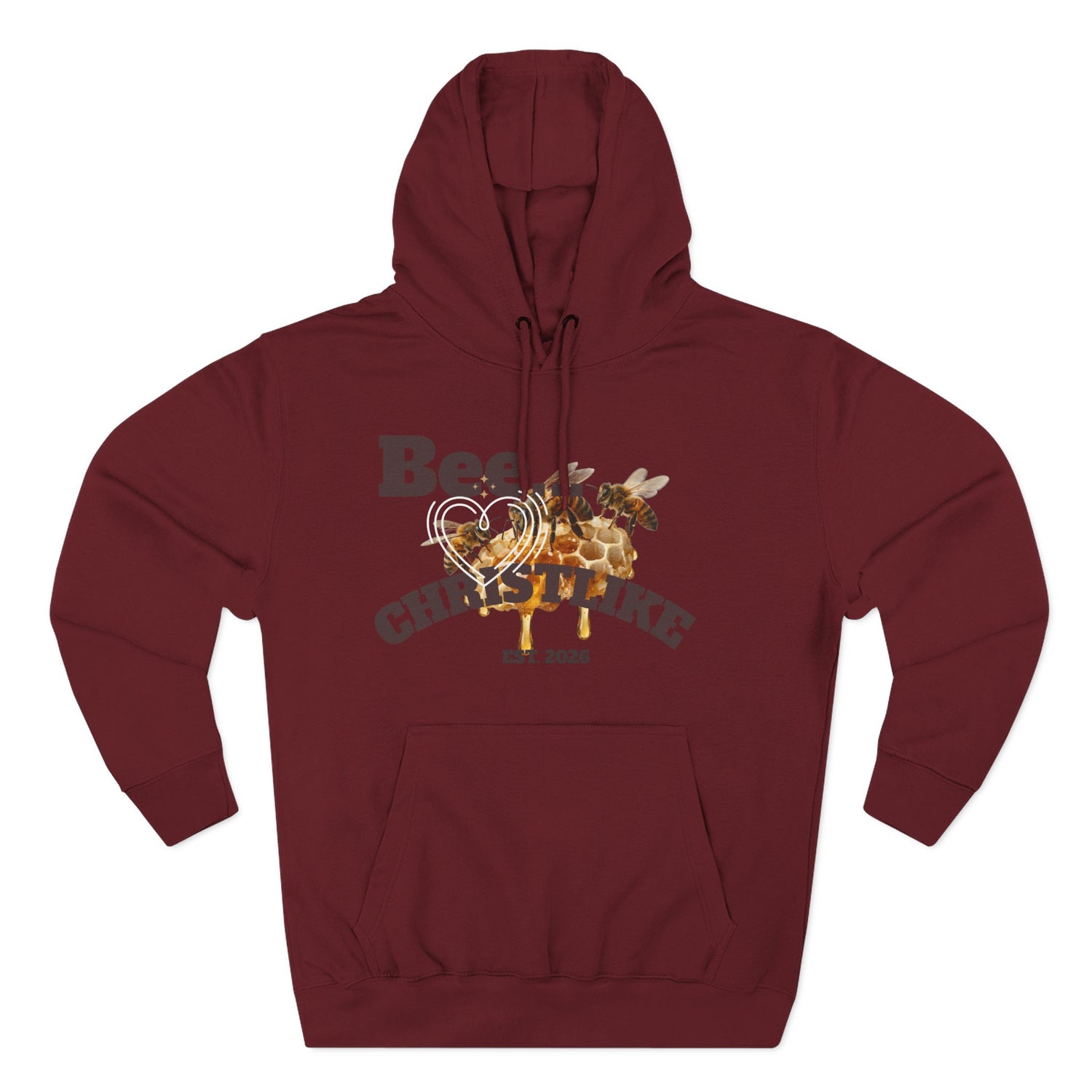 "Be Christlike" Honeybee Graphic Pullover Hoodie — Unisex Fleece Sweatshirt