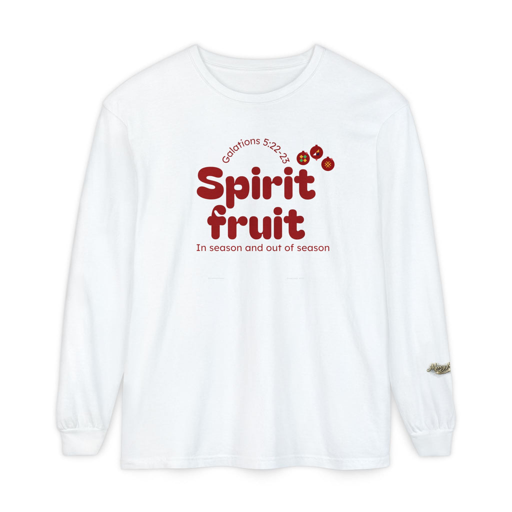 Spirit Fruit (Galatians 5) Garment-Dyed Long Sleeve T-Shirt