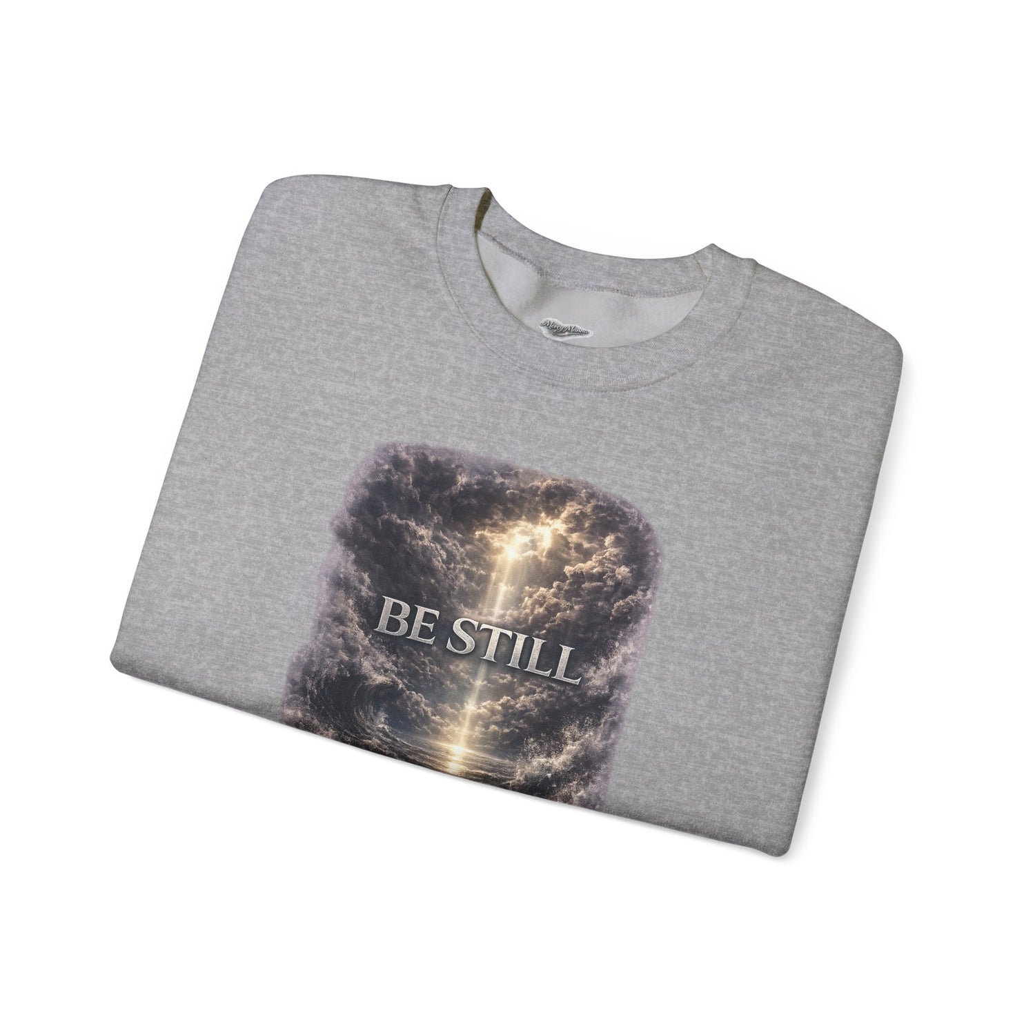 "Be Still" Graphic Crewneck Sweatshirt — Unisex Fleece Pullover