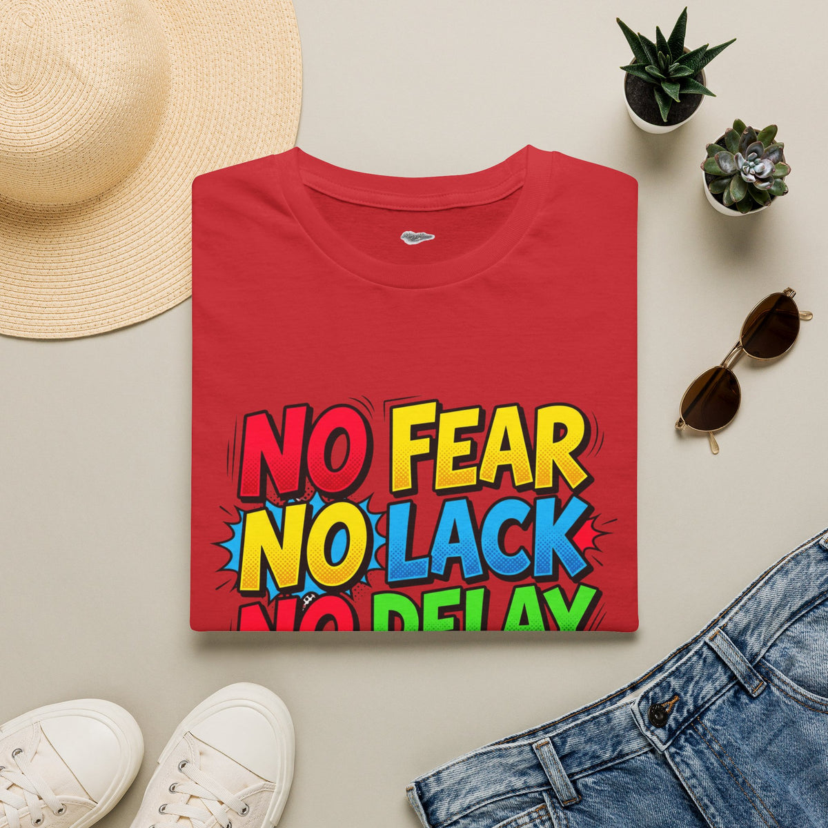 No Fear No Lack No Delay Tee — Psalm 23 Christian T-Shirt