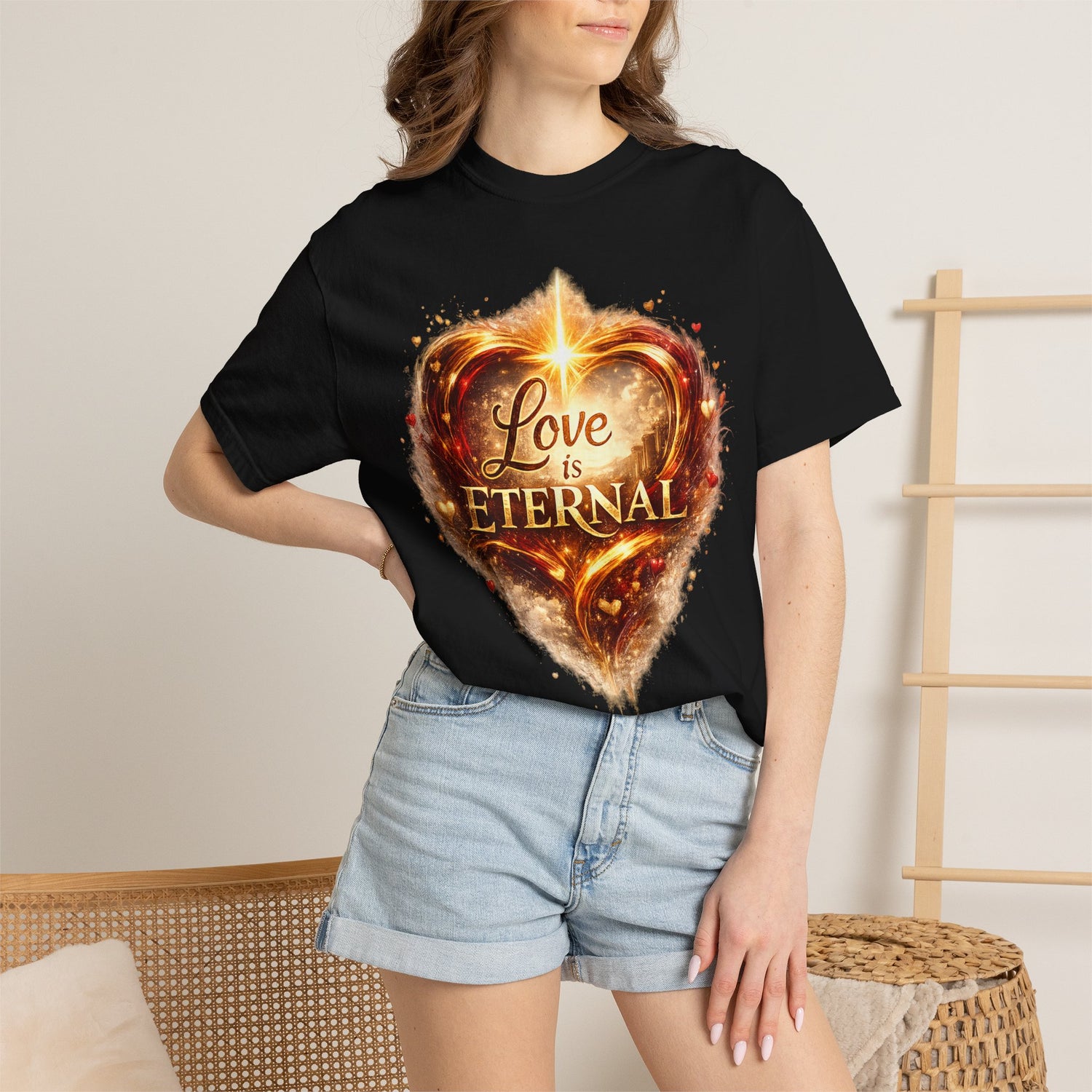 "Love Is Eternal" Heart Graphic Tee — Unisex 1 Corinthians 13 T-Shirt