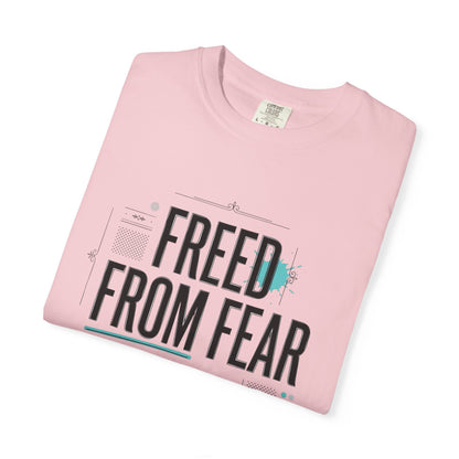 "Free Indeed" Garment-Dyed Graphic Tee — Unisex John 8:36 T-Shirt