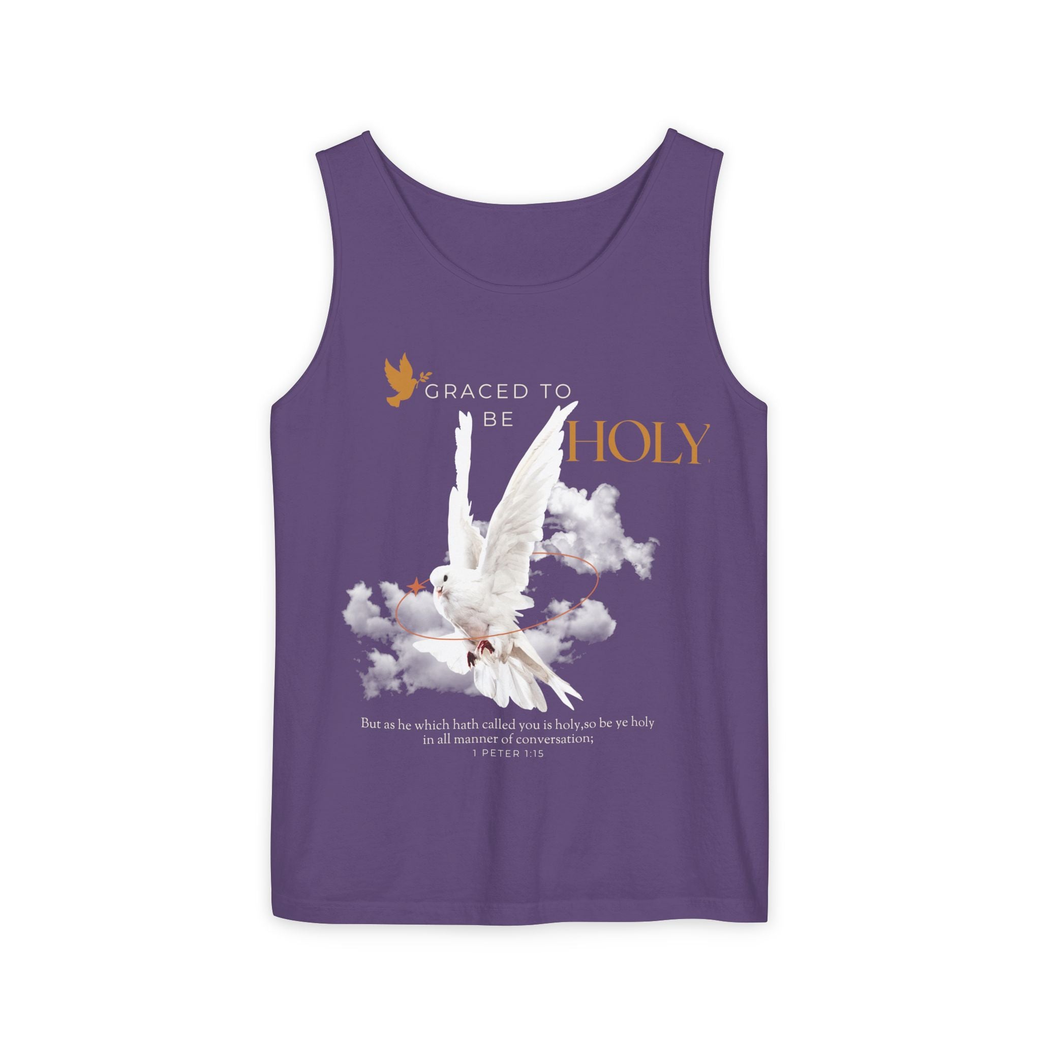 Graced to Be Holy Tank Top — Dove Graphic Print