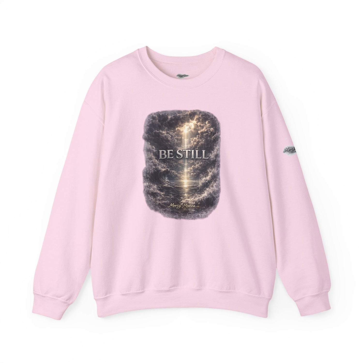 "Be Still" Graphic Crewneck Sweatshirt — Unisex Fleece Pullover