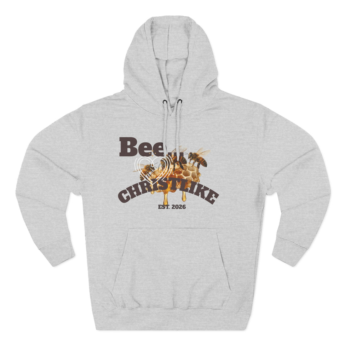 "Be Christlike" Honeybee Graphic Pullover Hoodie — Unisex Fleece Sweatshirt