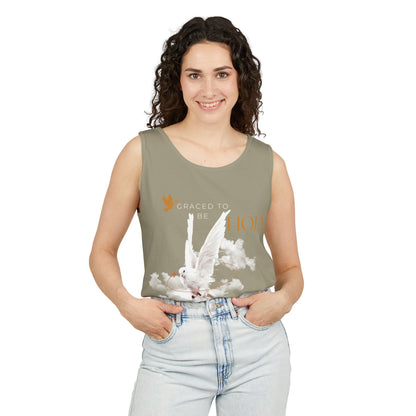 "Graced to Be Holy" Dove Graphic Tank Top — Women&