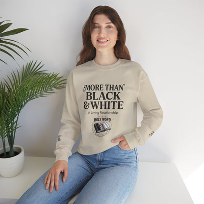 Mercy Manna More Than Black &amp; White Crewneck Sweatshirt
