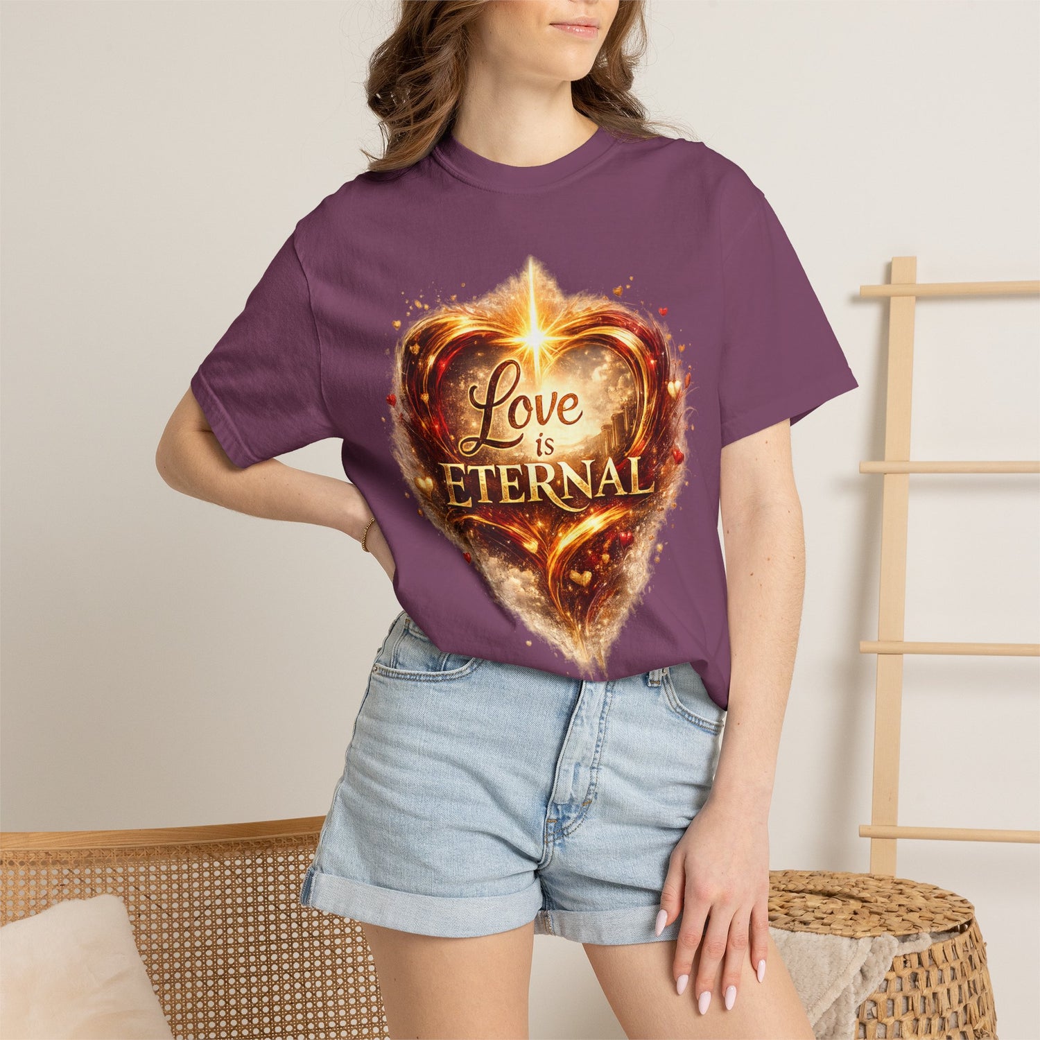 "Love Is Eternal" Heart Graphic Tee — Unisex 1 Corinthians 13 T-Shirt