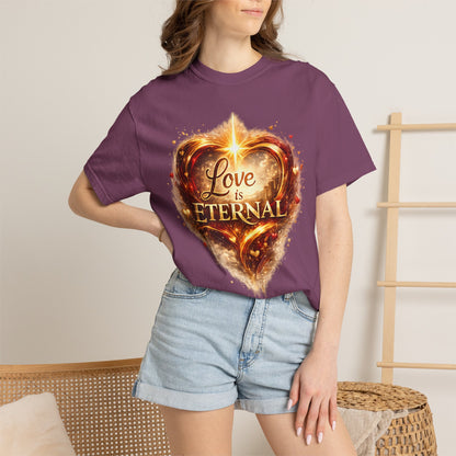 "Love Is Eternal" Heart Graphic Tee — Unisex 1 Corinthians 13 T-Shirt