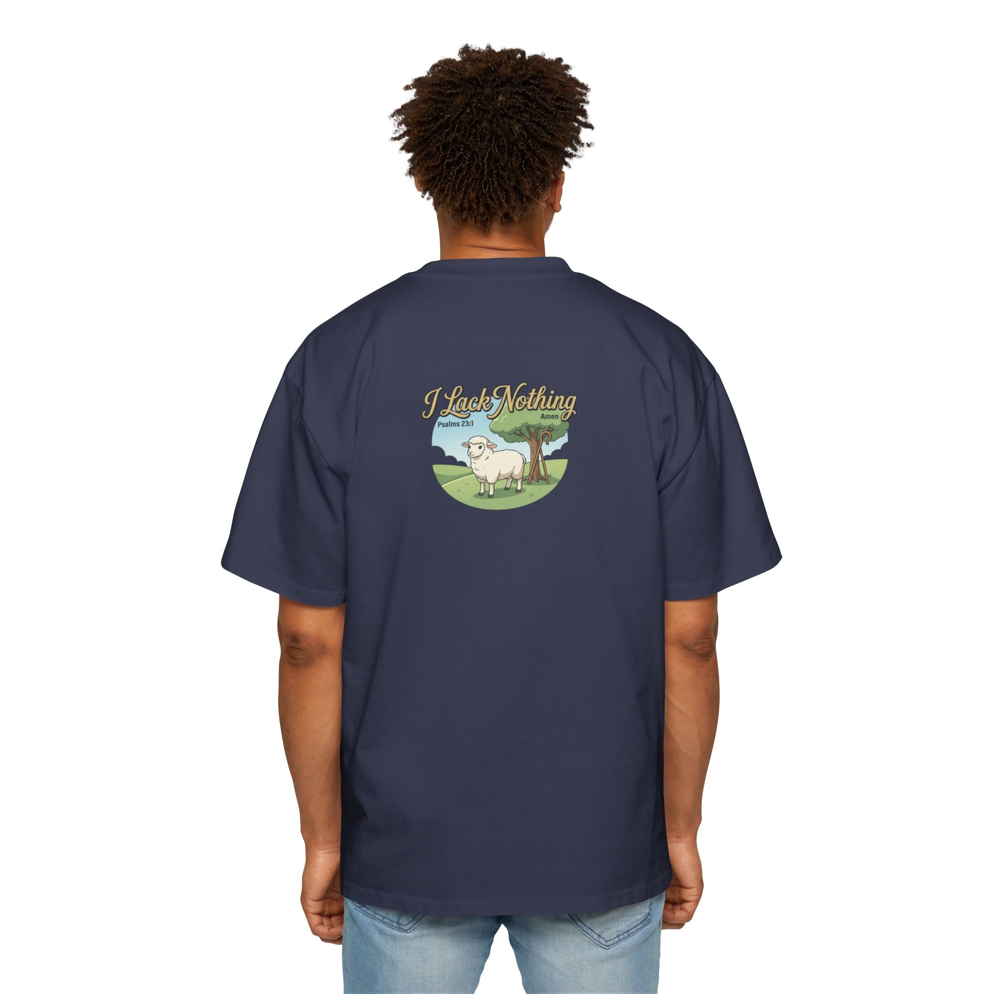 Christian Tee — "The Lord Is My Shepherd" Oversized Men’s T‑Shirt