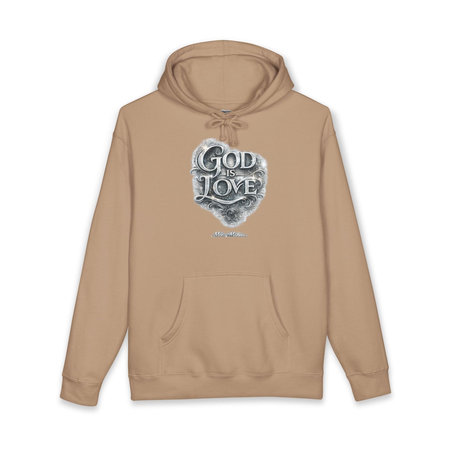 "God Is Love" Graphic Pullover Hoodie — Unisex Fleece Sweatshirt