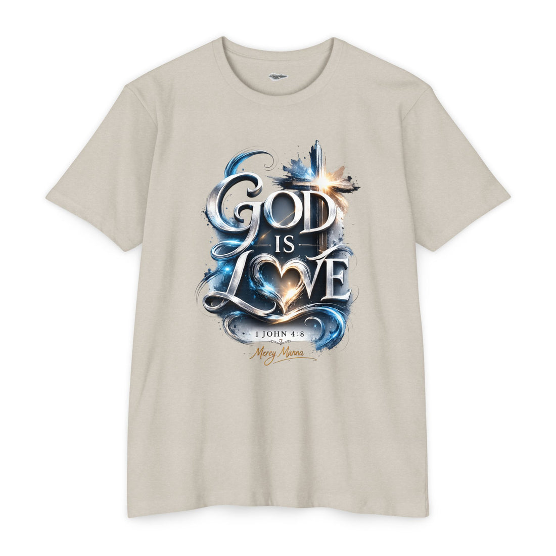 "God Is Love" Graphic Tee — Unisex Cotton T-Shirt (1 John 4:8)