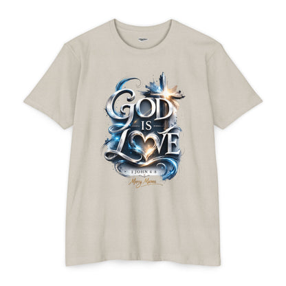 "God Is Love" Graphic Tee — Unisex Cotton T-Shirt (1 John 4:8)