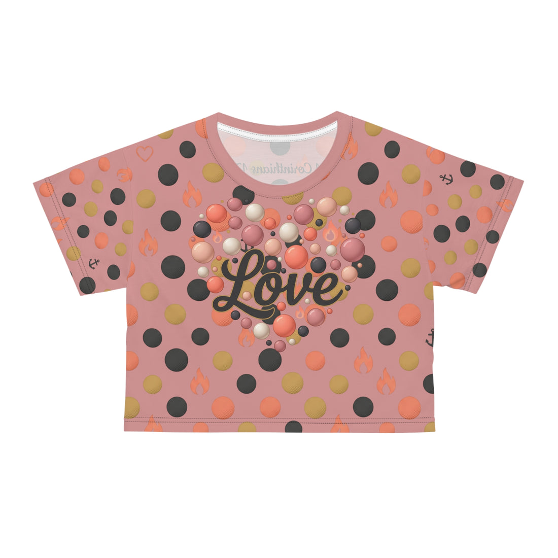 "Love" Polka Dot Crop Tee — Women&