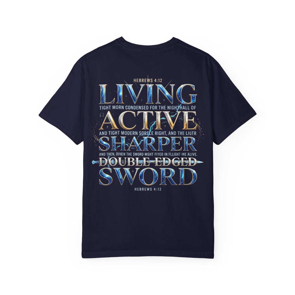 Hebrews 4:12 Sword Graphic T-Shirt — Inspirational Faith Tee