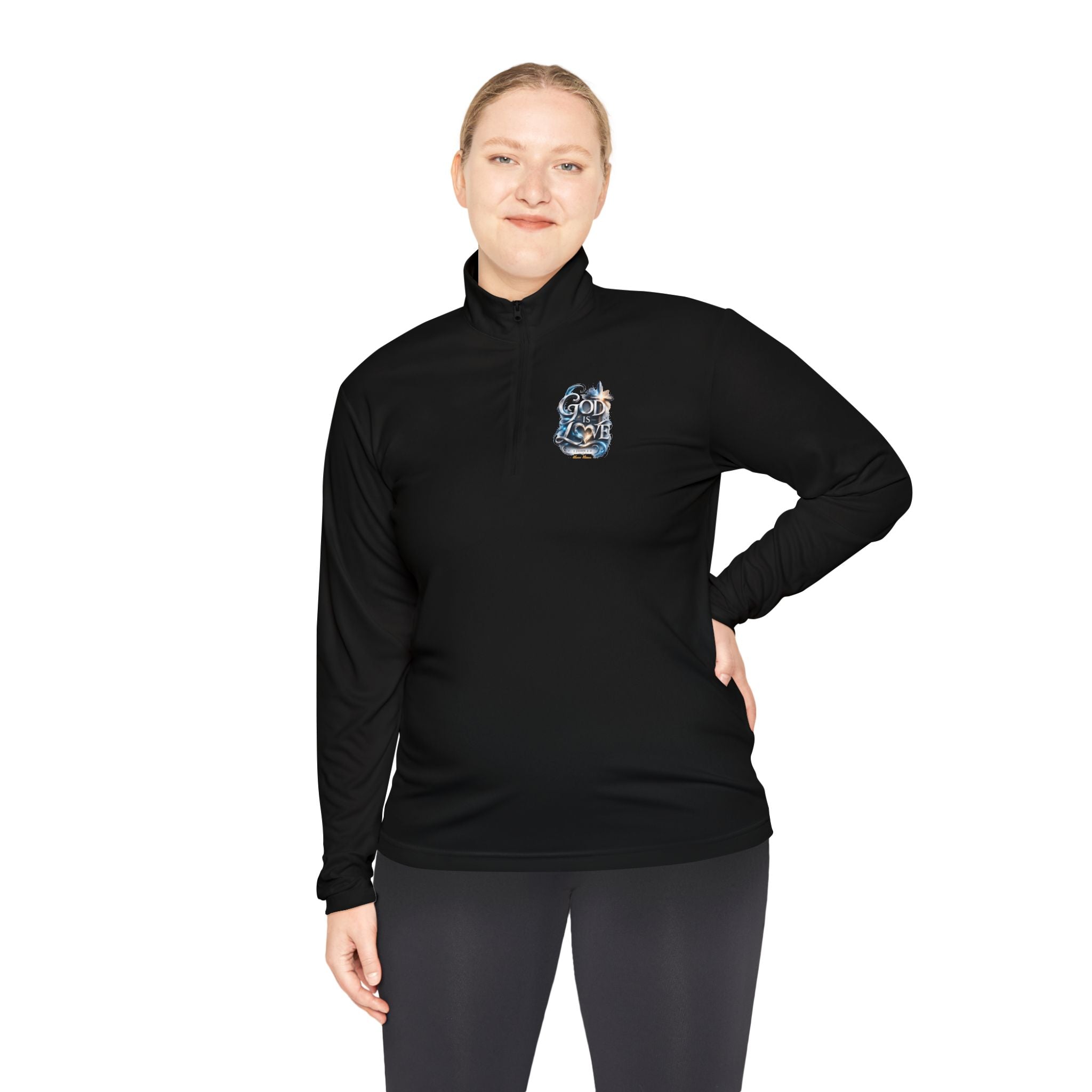 God Is Love Quarter-Zip Pullover — Faith-Inspired Christian Pullover