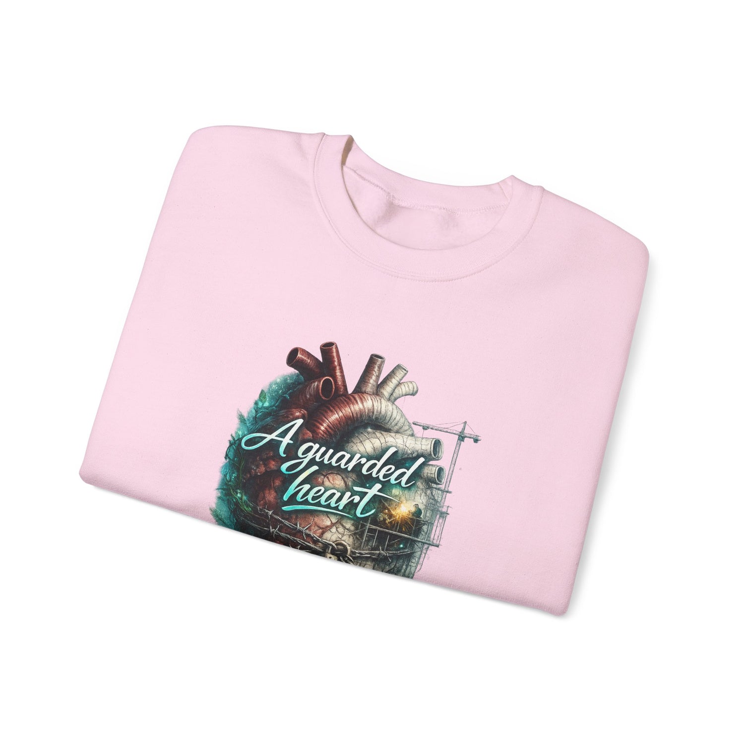 "A Guarded Heart" Crewneck Sweatshirt — Unisex Graphic Pullover