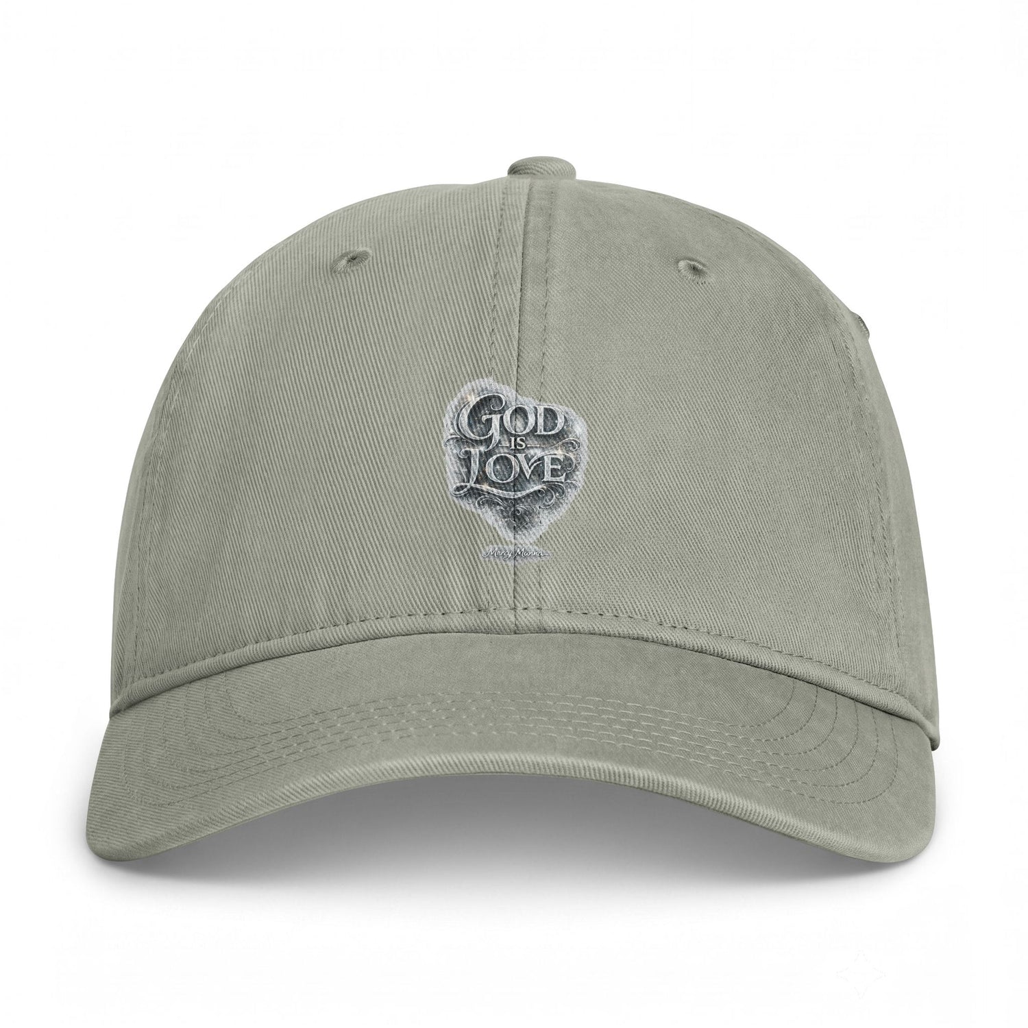 "God Is Love" Embroidered Washed Vintage Dad Hat — Adjustable Cap