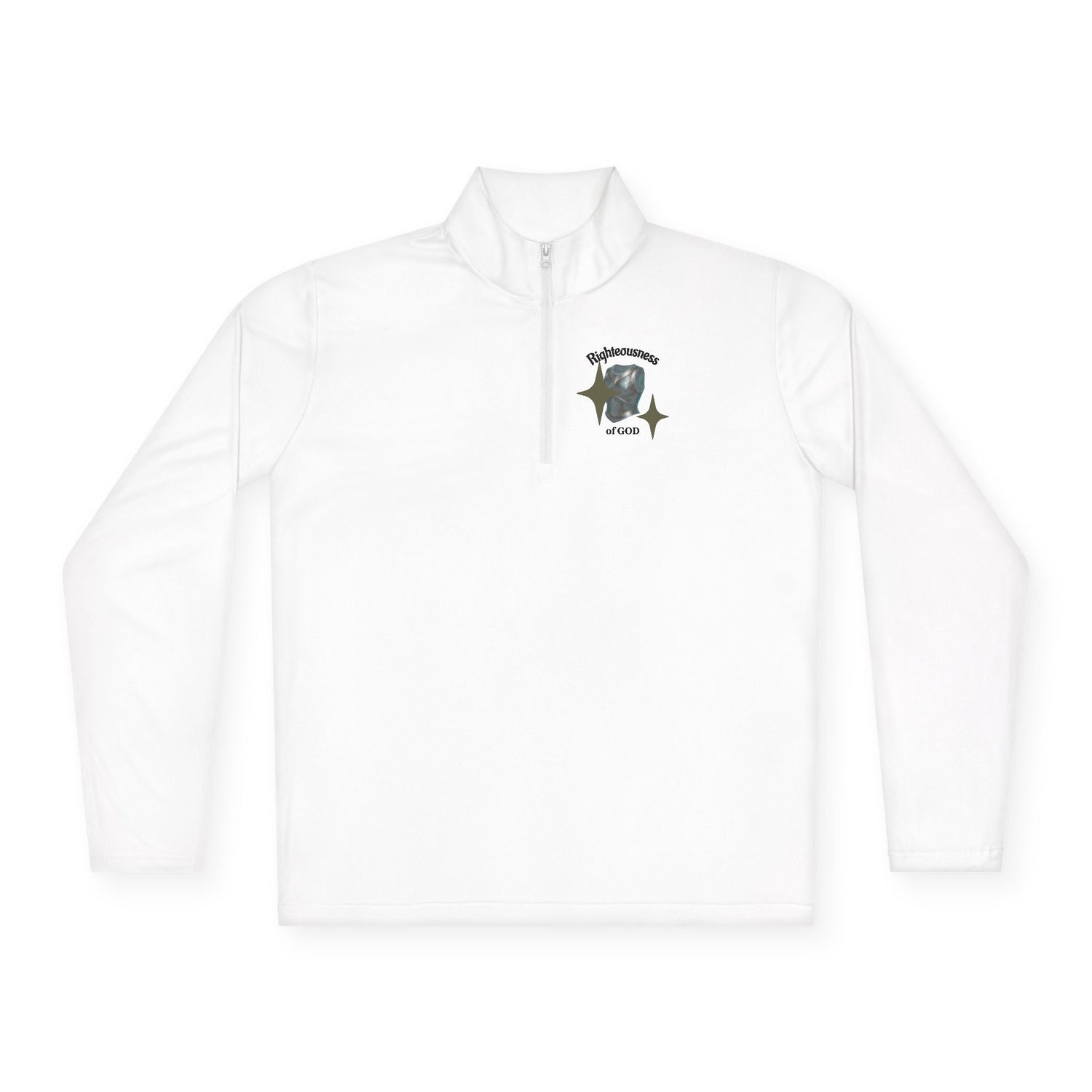 "Breastplate of Righteousness" Quarter-Zip Pullover — Unisex Graphic Sweatshirt
