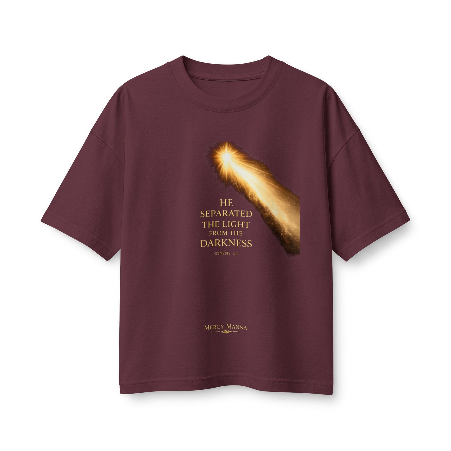 "He Separated the Light from the Darkness" Genesis 1:4 Graphic Tee — Women&