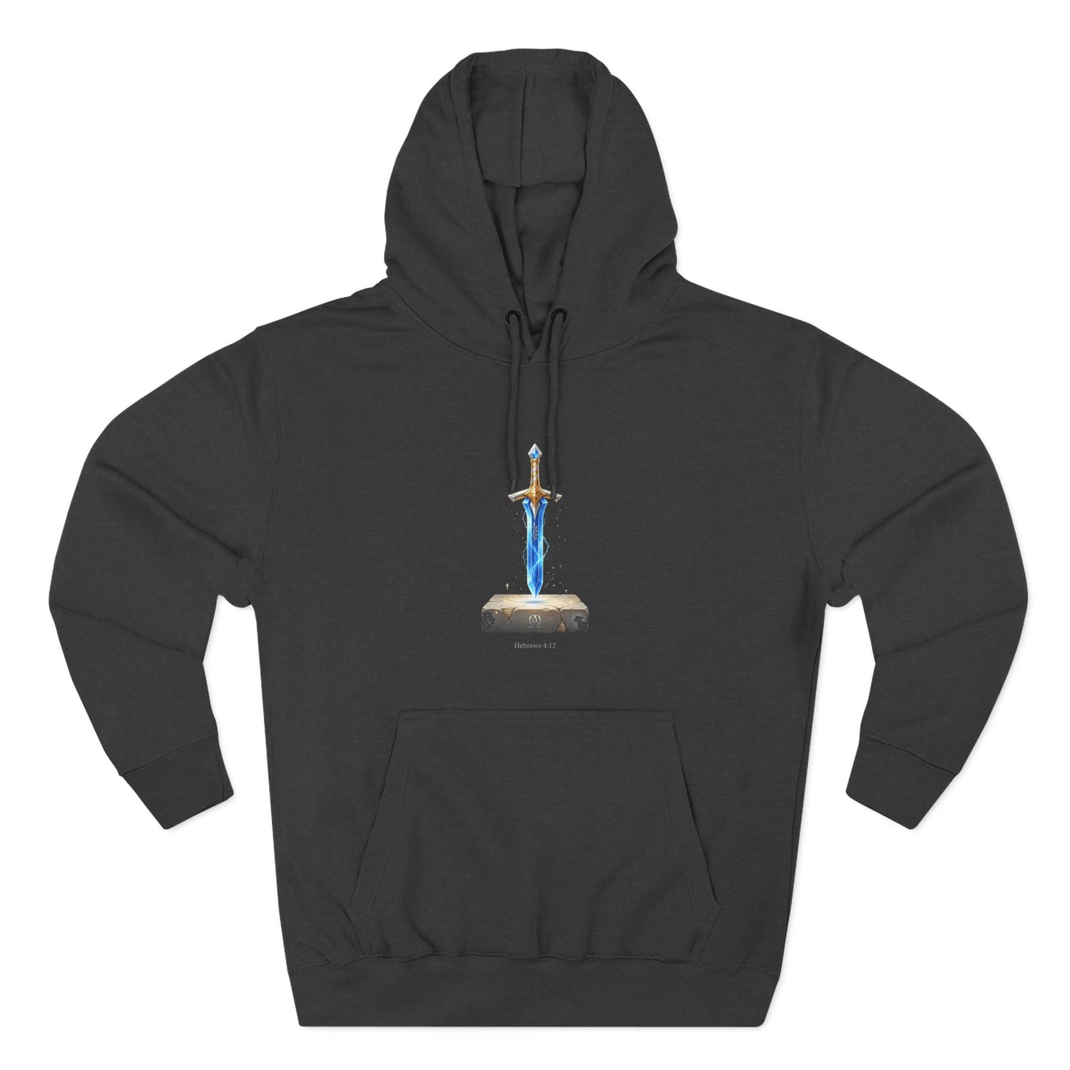 "Hebrews 4:12" Sword Graphic Pullover Hoodie — Unisex Fleece Sweatshirt