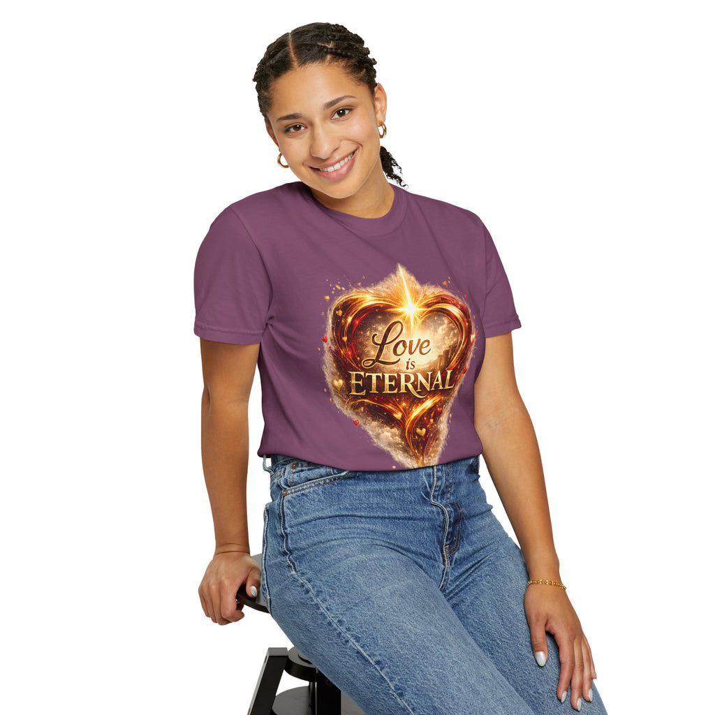 Love Is Eternal Heart T-Shirt — 1 Corinthians 13 Agape Faith-Inspired Tee