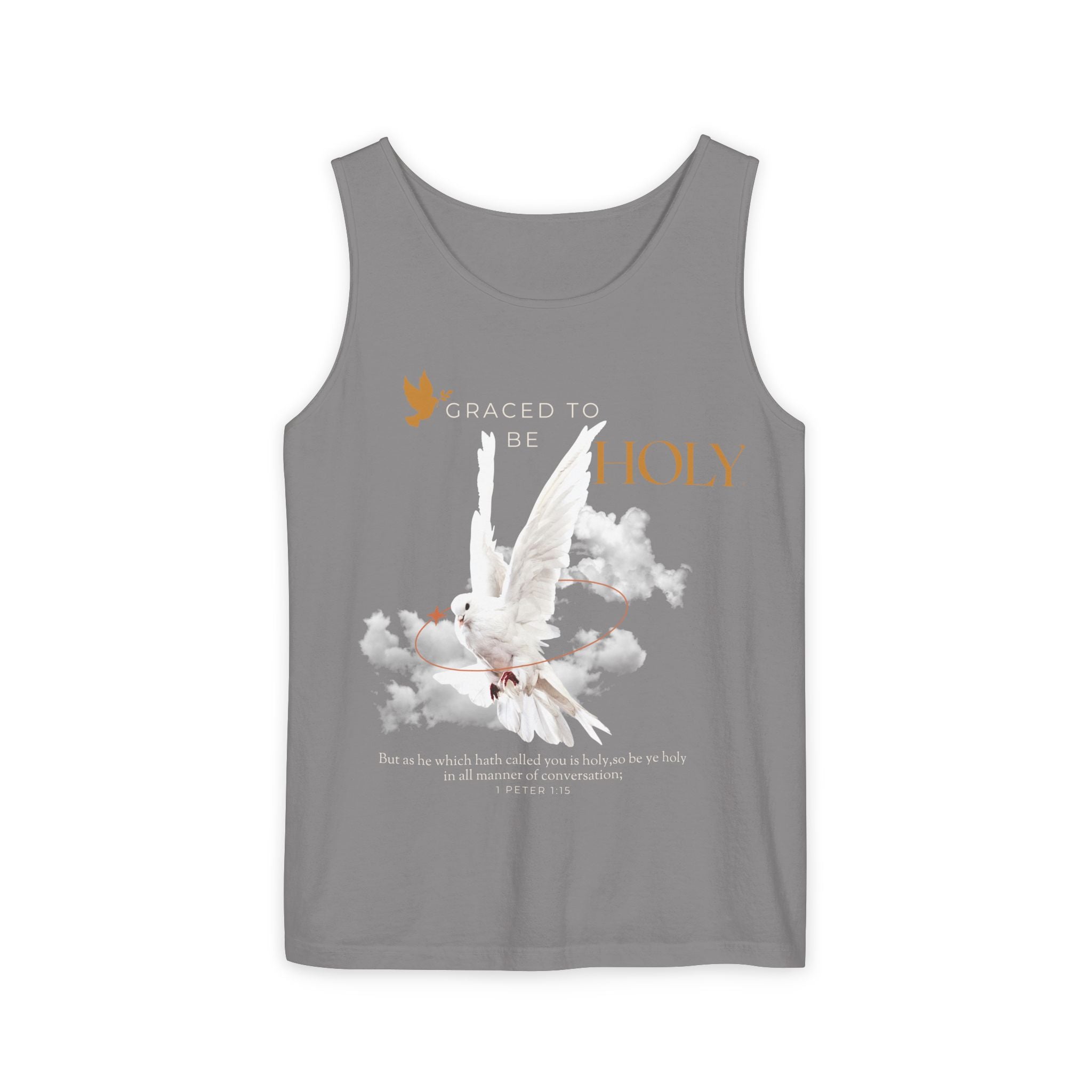 Graced to Be Holy Tank Top — Dove Graphic Print