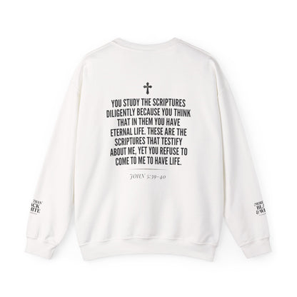 Mercy Manna More Than Black &amp; White Crewneck Sweatshirt