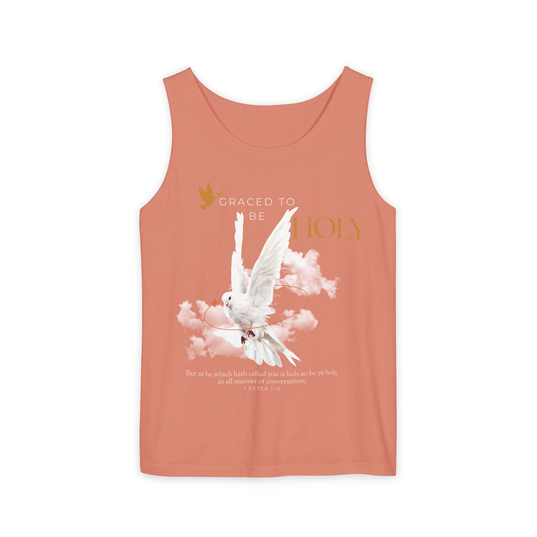 Graced to Be Holy Tank Top — Dove Graphic Print
