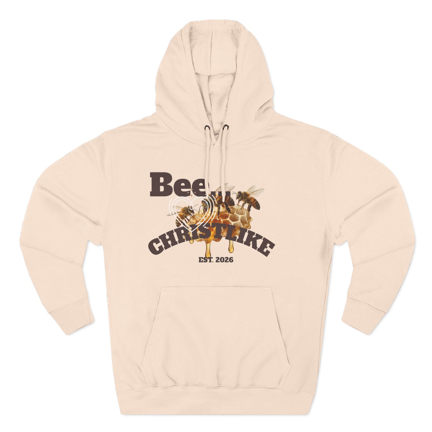 "Be Christlike" Honeybee Graphic Pullover Hoodie — Unisex Fleece Sweatshirt