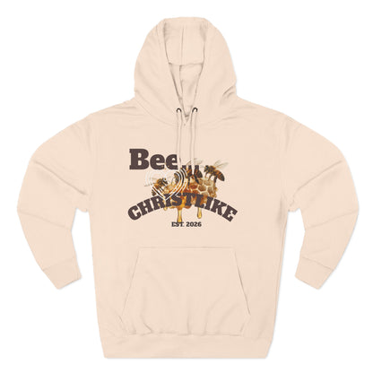 "Be Christlike" Honeybee Graphic Pullover Hoodie — Unisex Fleece Sweatshirt