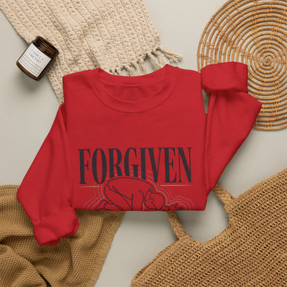 "Forgiven" Heavy Blend Crewneck Sweatshirt — Unisex Graphic Pullover