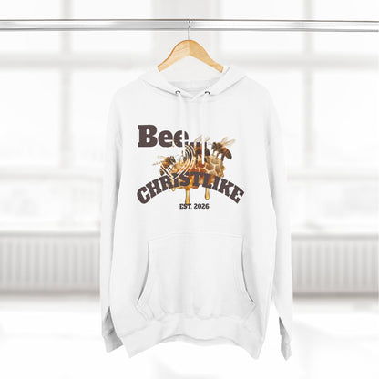 "Be Christlike" Honeybee Graphic Pullover Hoodie — Unisex Fleece Sweatshirt