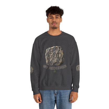 Mercy Manna My Redeemer Crewneck Sweatshirt – Stone Graphic Love Pullover