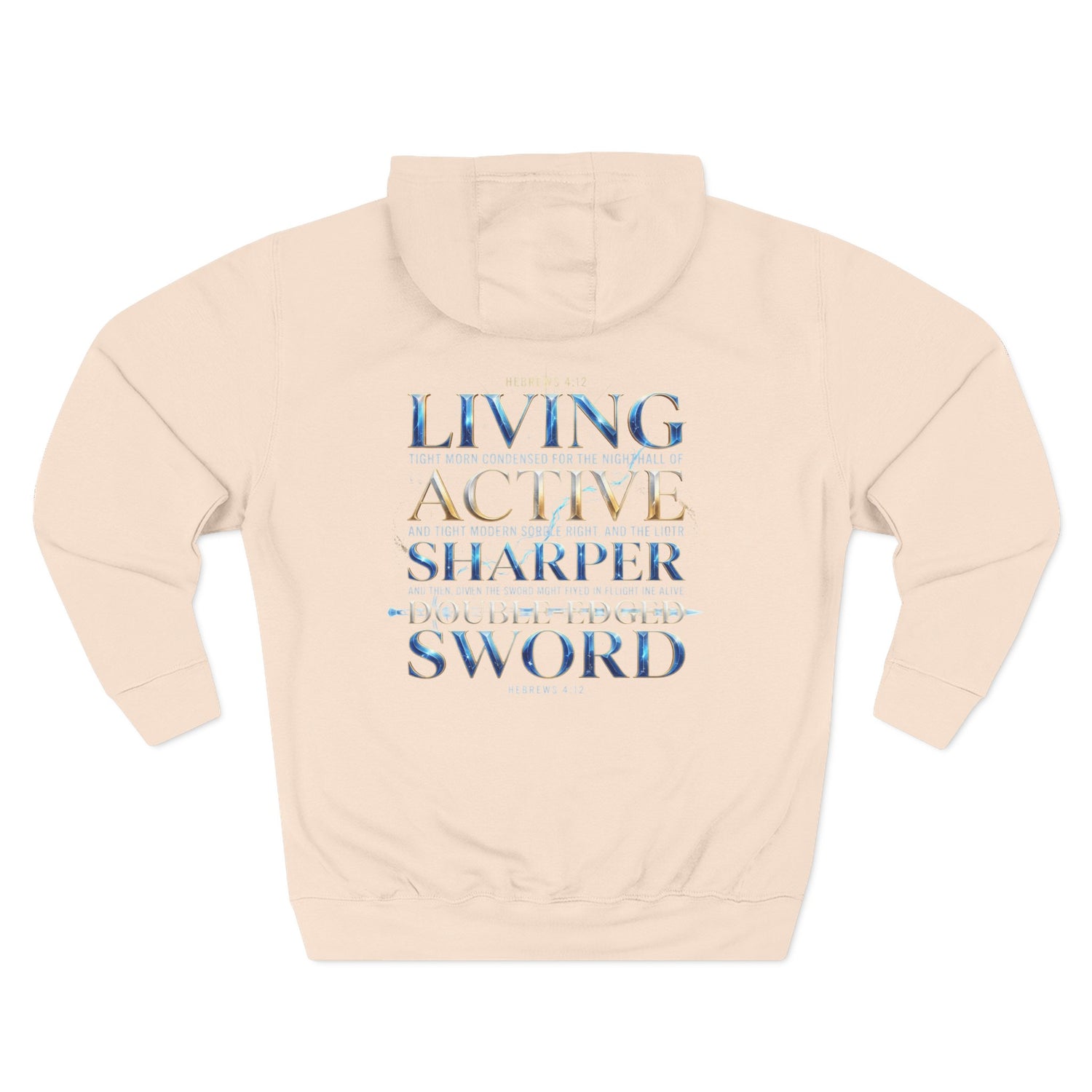 "Hebrews 4:12" Sword Graphic Pullover Hoodie — Unisex Fleece Sweatshirt