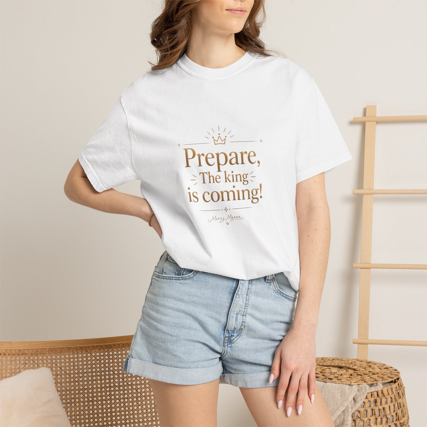 "Prepare — The King Is Coming" Graphic Tee — Unisex Cotton T-Shirt