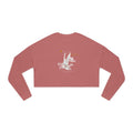 Christian Cropped Sweatshirt — "Created to Be Holy" Dove in Cloud Graphic