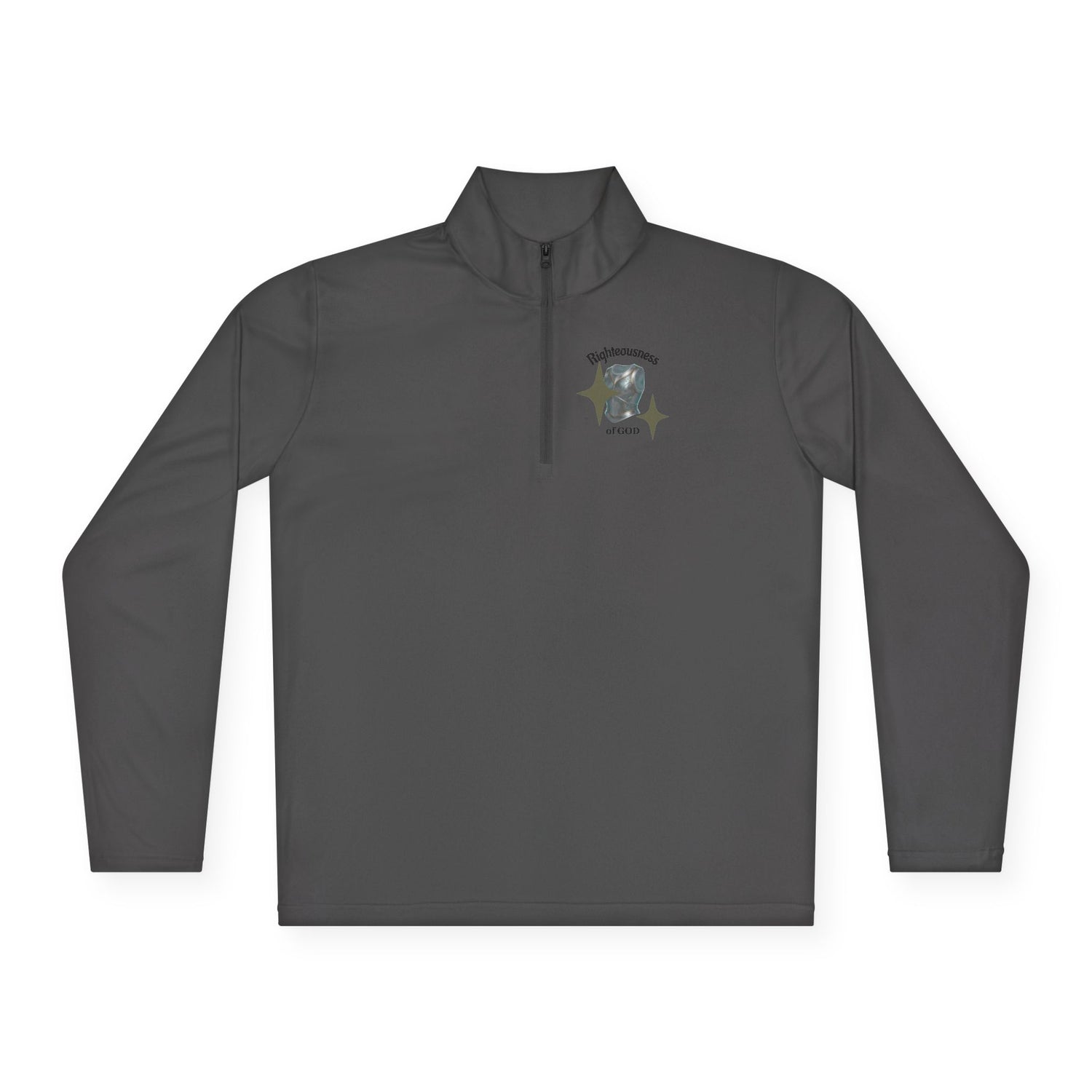 "Breastplate of Righteousness" Quarter-Zip Pullover — Unisex Graphic Sweatshirt