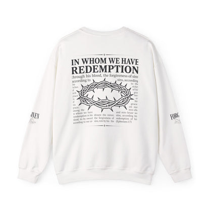 "Forgiven" Heavy Blend Crewneck Sweatshirt — Unisex Graphic Pullover