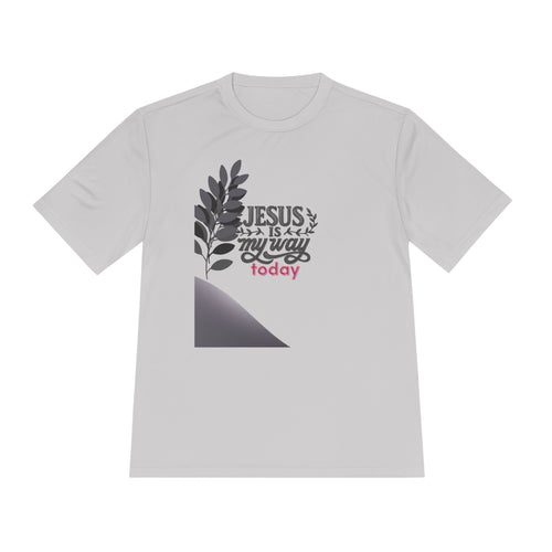 Christian Faith Tee — "Jesus Is My Way Today" Moisture-Wicking T-Shirt
