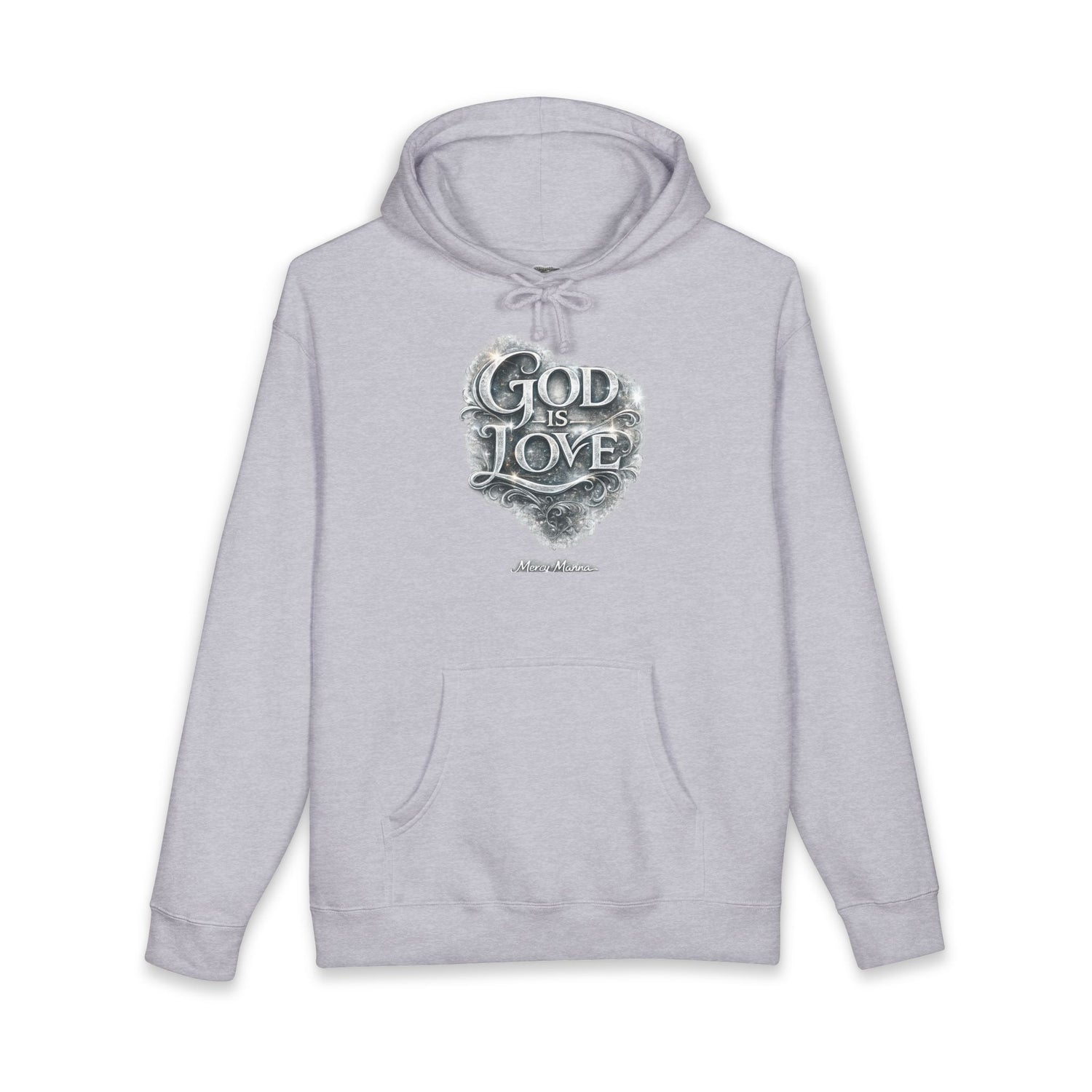 "God Is Love" Graphic Pullover Hoodie — Unisex Fleece Sweatshirt
