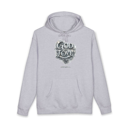 "God Is Love" Graphic Pullover Hoodie — Unisex Fleece Sweatshirt
