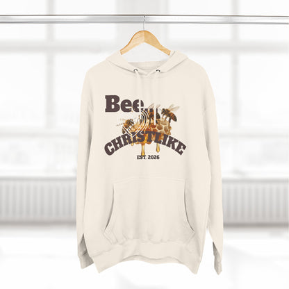 "Be Christlike" Honeybee Graphic Pullover Hoodie — Unisex Fleece Sweatshirt