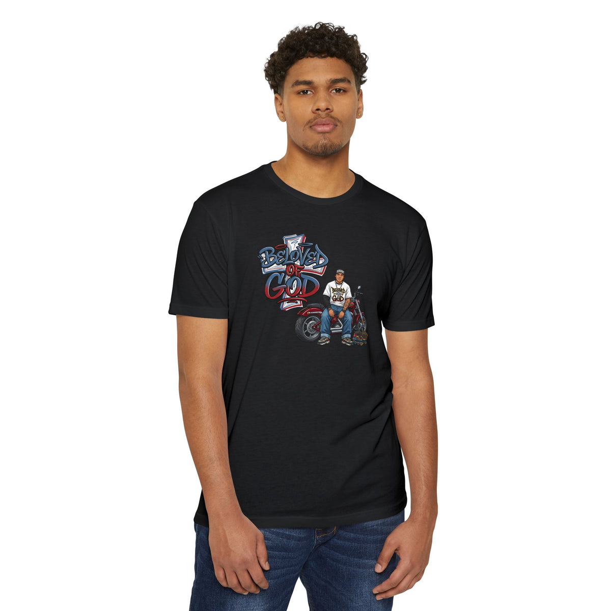 Mercy Manna Beloved of G T-Shirt – Motorcycle Love Graphic Tee