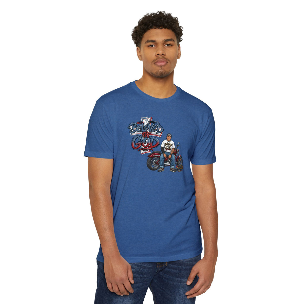 Mercy Manna Beloved of G T-Shirt – Motorcycle Love Graphic Tee