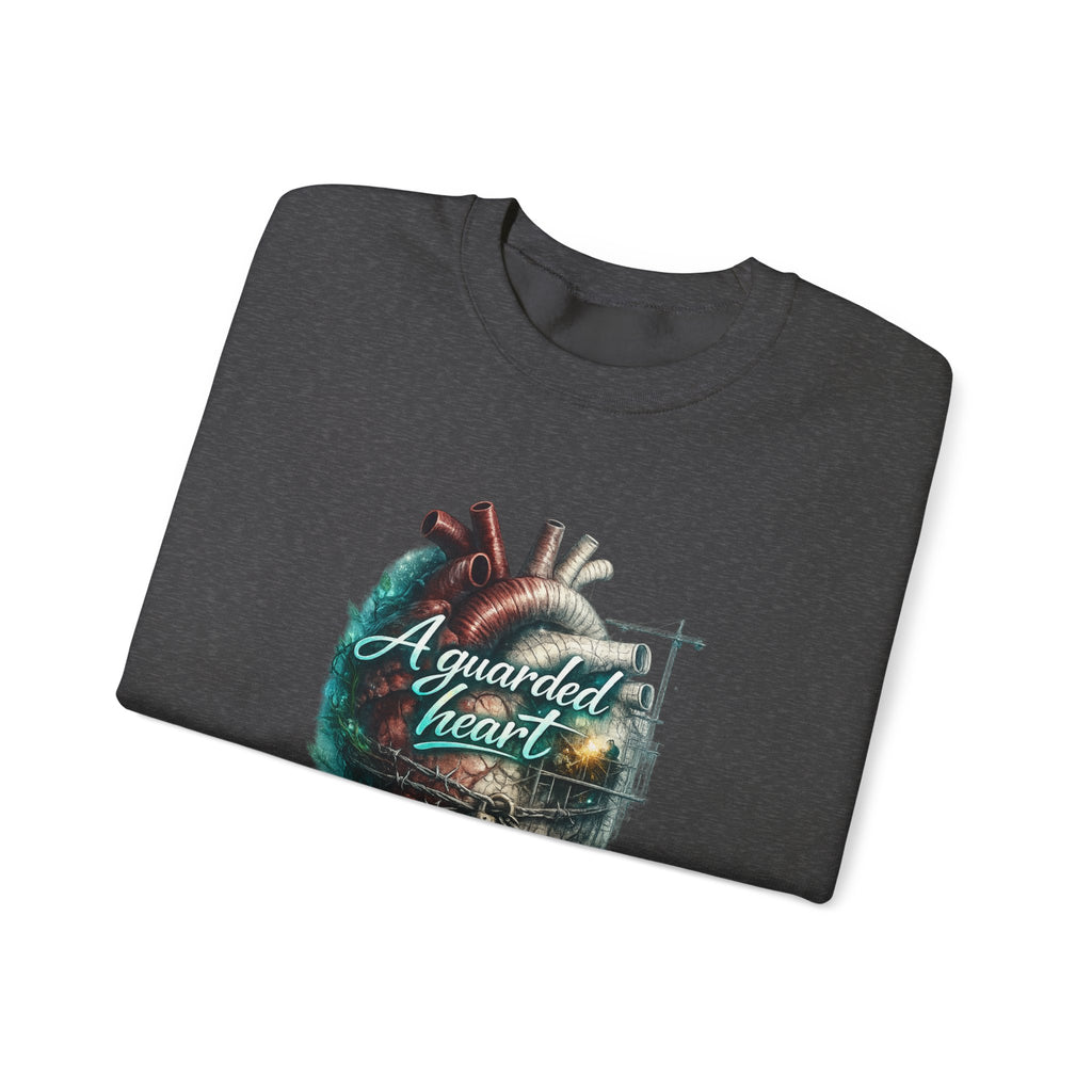 A Guarded Heart Crewneck Sweatshirt — Faith-Inspired Proverbs 3:5-6 Top