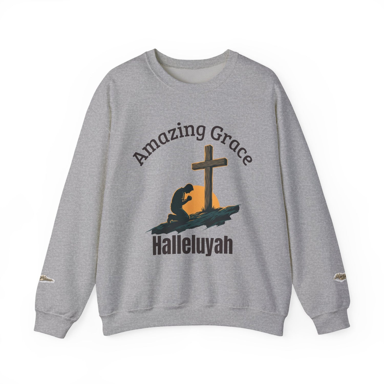 "Amazing Grace" Hallelujah Graphic Crewneck Sweatshirt — Unisex Pullover
