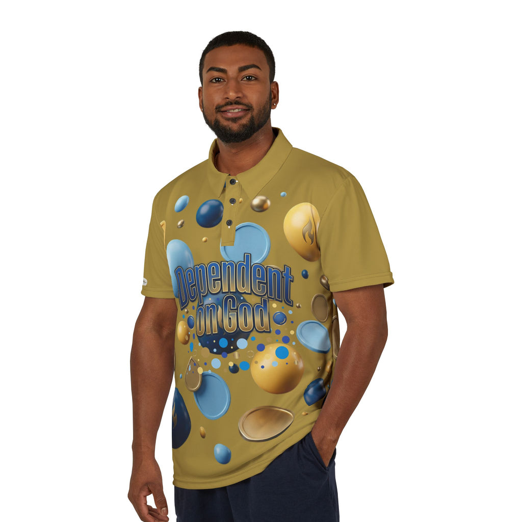 Dependent on God Polo Shirt — All-Over Print