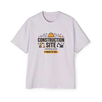 Construction Site Tee — "Coming Soon: Image of God" Graphic T-Shirt
